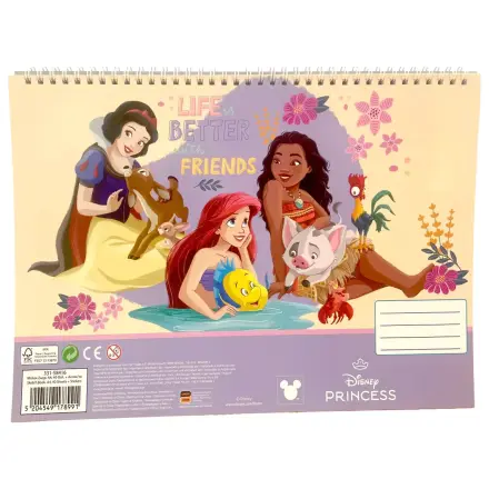 Disney Princesses Life A/4 spirálový skicák 40 listů s nálepkami fotografii produktu