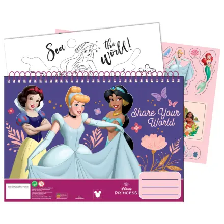 Disney Princess Your World A/4 Spirálový skicák 40 listů s nálepkami fotografii produktu