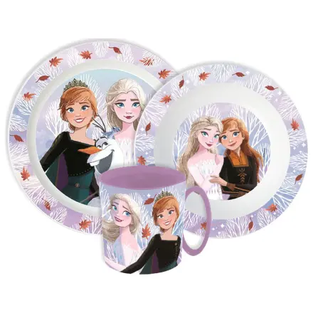 Disney Frozen Autumn Leaves jídelní souprava, mikro plastová sada s hrnkem fotografii produktu