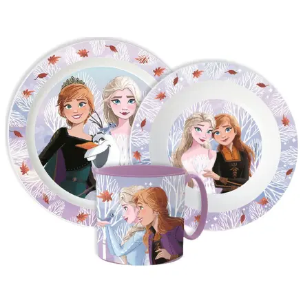 Disney Frozen Autumn Leaves jídelní set, mikro plastový set s hrnkem fotografii produktu
