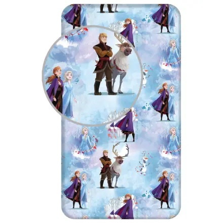 Disney Frozen Modré zimní prostěradlo 90x200 cm fotografii produktu