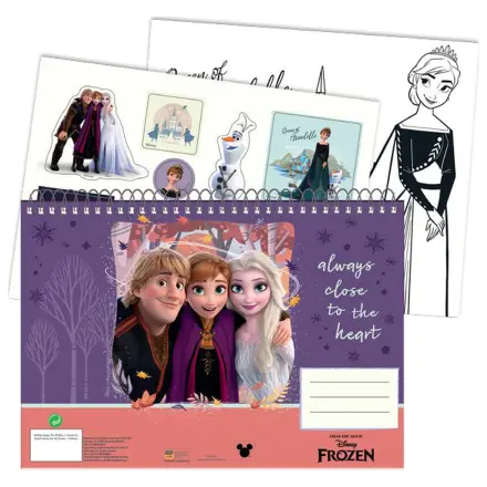 Disney Frozen Heart A/4 spirálový skicák 40 listů se samolepkami fotografii produktu