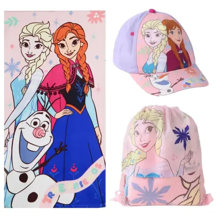 Disney Frozen ručník + taška + čepice sada fotografii produktu