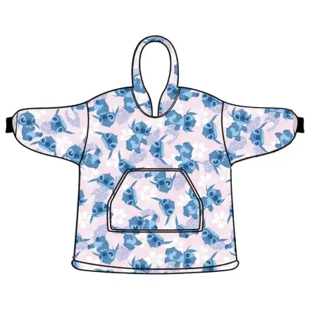 Disney Stitch Light Rose pulovrová plyšová fleecová deka, pončo 7-14 let fotografii produktu
