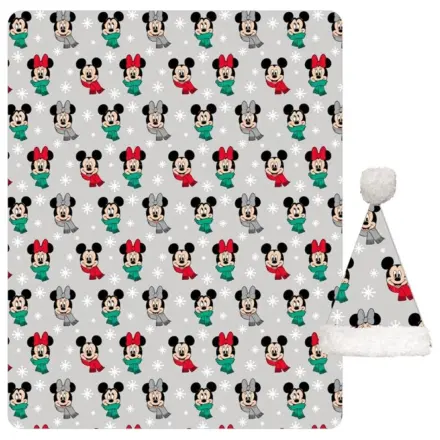 Disney Mickey, Minnie Vánoční Noel Coral Fleece deka a sada čepice fotografii produktu