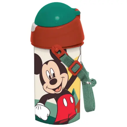 Disney Mickey Nature Plastová láhev na vodu se slámkou a háčkem, 500 ml fotografii produktu