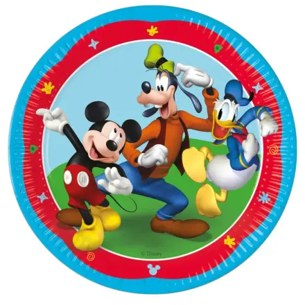 Disney Mickey Rock the House papírové talíře 8 ks 23 cm FSC fotografii produktu