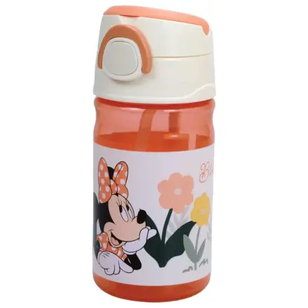 Disney Minnie Floral plastová láhev na vodu s brčkem a šňůrkou 350 ml fotografii produktu