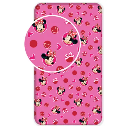 Disney Minnie Hearts prostěradlo 90x200 cm fotografii produktu
