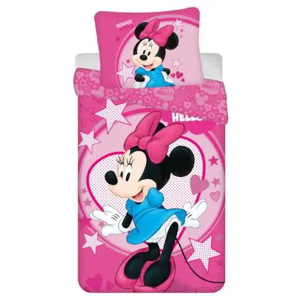 Disney Minnie Hello povlak na přikrývku z mikrovlákna 140x200 cm, 70x90 cm fotografii produktu
