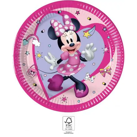 Disney Minnie Junior papírové talíře 8 ks 20 cm FSC fotografii produktu
