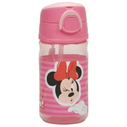 Disney Minnie Wink Plastová láhev na vodu s brčkem a závěsem 350 ml fotografii produktu