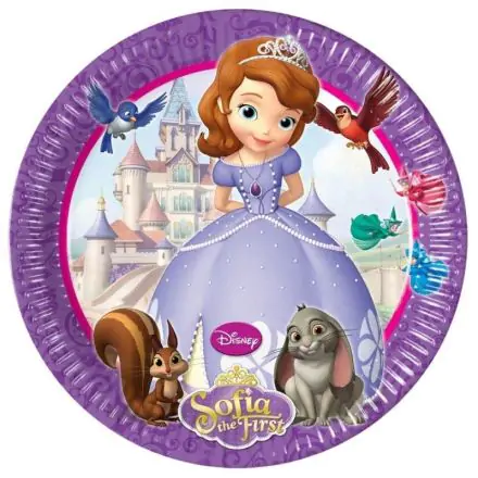 Disney Sofia the First, Sofia papírové talíře 8 ks 23 cm fotografii produktu