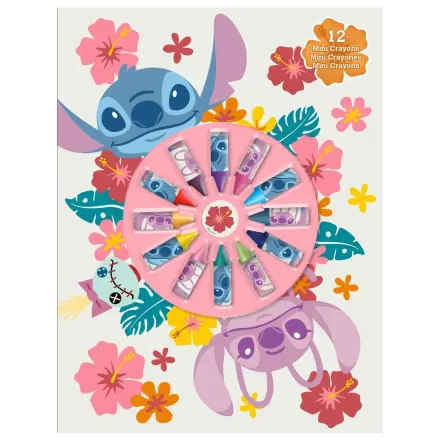 Disney Stitch Zápisník + 12 mini pastelek fotografii produktu