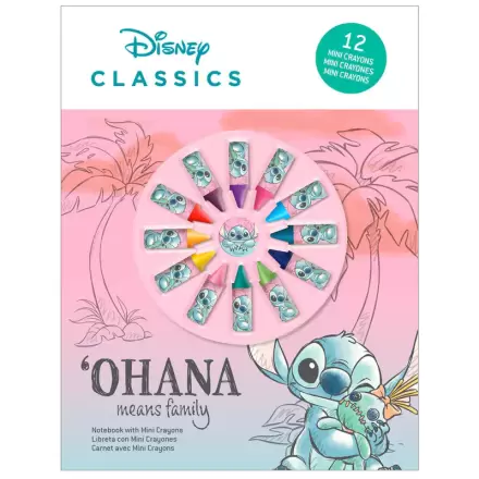 Disney Stitch poznámkový blok + sada 12 pastelek fotografii produktu