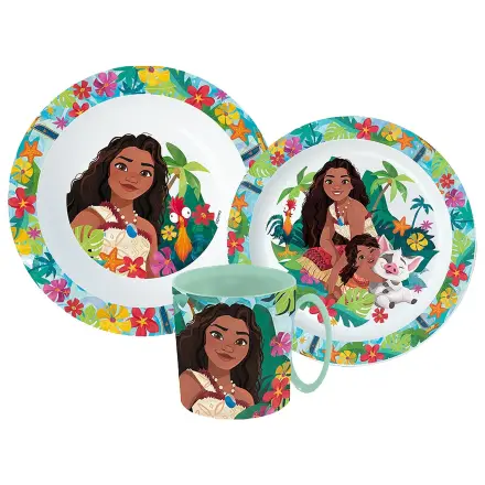 Disney Moana Lagoon Jídelní sada, mikro plastová sada s hrnkem fotografii produktu