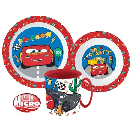 Disney Cars Let's Race jídelní souprava, mikro plastová sada s hrnkem fotografii produktu