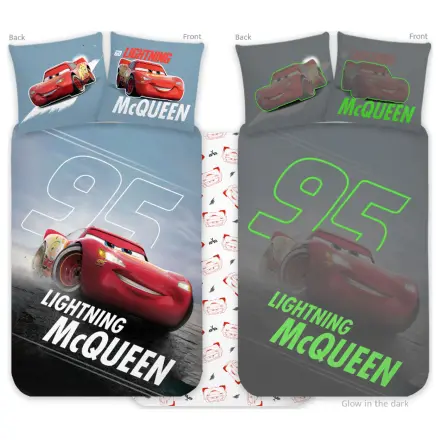 Disney Cars Lightning McQueen Svítící ve tmě povlak na přikrývku pro batolata/předškoláky fotografii produktu