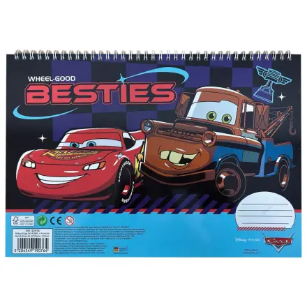 Disney Cars Roaring A/4 Spirálový skicák 40 listů se samolepkami fotografii produktu