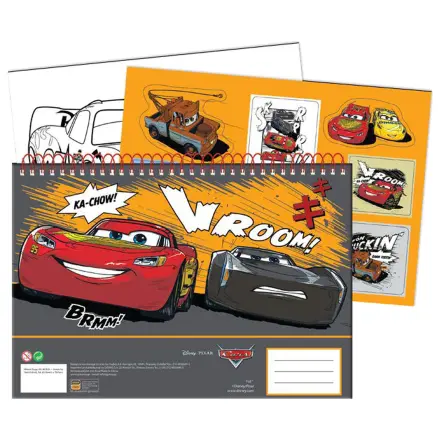 Disney Cars Vroom A/4 spirálový skicář 40 listů s nálepkami fotografii produktu