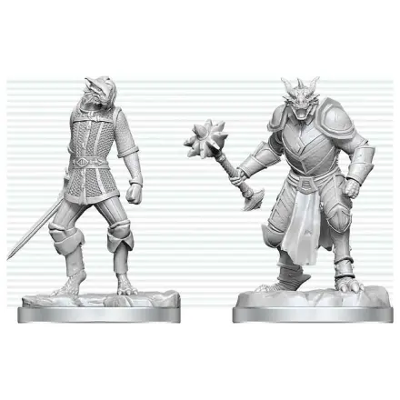 Dungeons & Dragons Nolzur's Marvelous Miniatures Nenabarvená miniatura Dragonborn Paladin & Dragonborn Squire 14 cm fotografii produktu