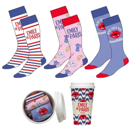 Emily in Paris sada 3 dospělých ponožek fotografii produktu