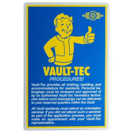 Fallout kovová cedule Procedures fotografii produktu