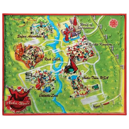Fallout Replika Kovová Mapa Nuka-World Limitovaná Edice 16 x 13 cm fotografii produktu