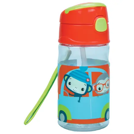 Fisher-Price Zvířata Auto Plastová Láhev se slámkou s háčkem 350 ml fotografii produktu