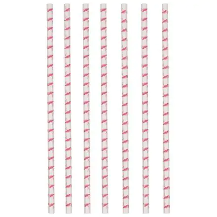 Flamingo papírová brčka, sada 12 kusů fotografii produktu