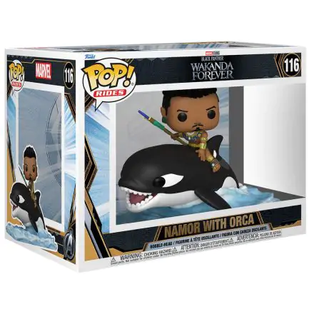 Black Panther: Wakanda Forever POP! Rides Super Deluxe vinylová figurka Namor s Orcou 15 cm termékfotója