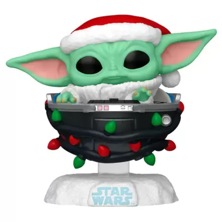 Funko POP figurka Star Wars Grogu se Santa čepicí v kočárku termékfotója