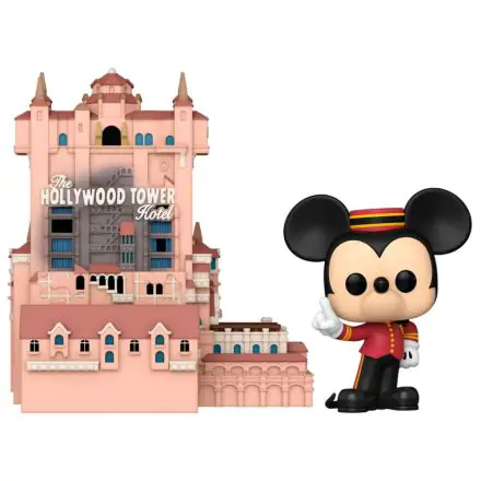 Walt Disney Word 50th Anniversary POP! Town vinylová figurka Hollywood Tower Hotel a Mickey Mouse 9 cm termékfotója