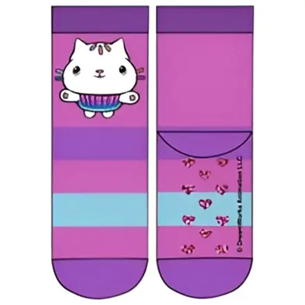 Gabby's Dollhouse Dívčí Fialové Dětské Tlusté Protiskluzové Ponožky 27/30 fotografii produktu