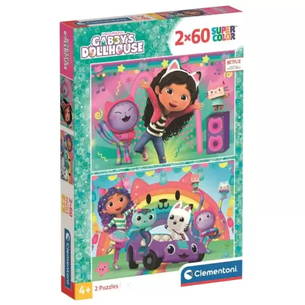 Gabbys Dollhouse puzzle 2x60 dílků fotografii produktu