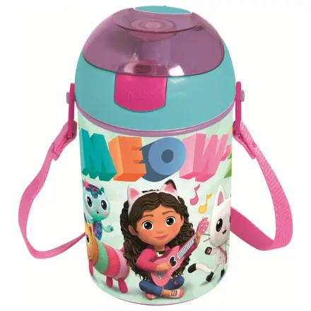 Gabi's Dollhouse Wonderland plastová láhev s brčkem a závěsem 450 ml fotografii produktu