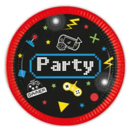 Gaming Party papírové talíře 8 ks 23 cm FSC fotografii produktu