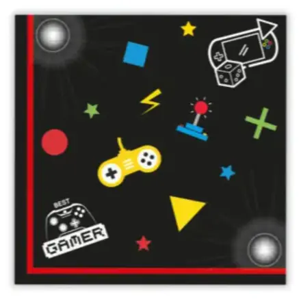 Gaming Party ubrousky 20 ks 33x33 cm FSC fotografii produktu