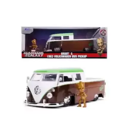 Guardians of the Galaxy Diecast Model 1/24 1963 Bus Pickup Groot fotografii produktu