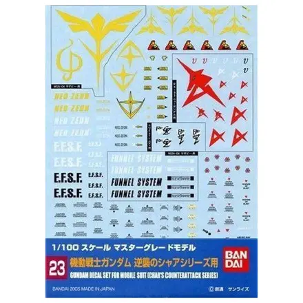 Gundam Obtisk 023 MG Multiuse Char's Counterattack fotografii produktu