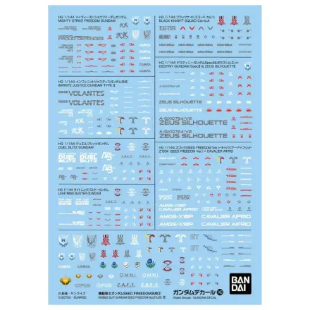 Gundam Decal 142 Gundam Seed Freedom Víceúčelový 2 Model Kit fotografii produktu
