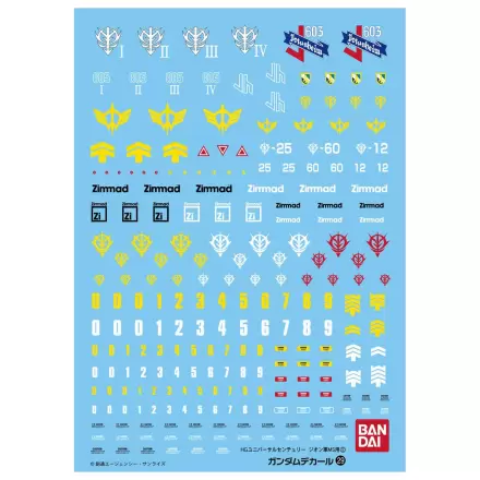 Vodní obtisky Gundam Decal 29 HGUC Zeon MS 2 doplňkový balíček pro modelovou stavebnici fotografii produktu