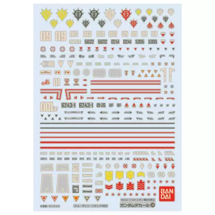 Vodolepky Gundam Decal 38 HGUC Zeon 3 balení příslušenství pro modelovou sadu fotografii produktu
