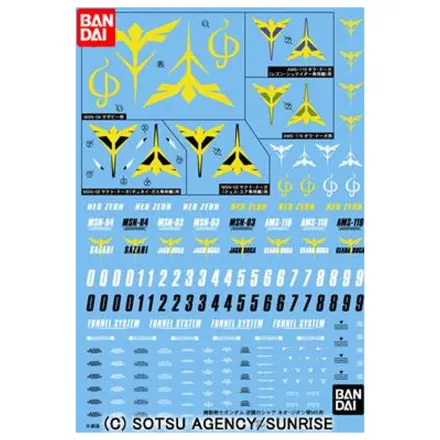 Gundam Gundam Decal 072 Char's Counterattack Zeon fotografii produktu