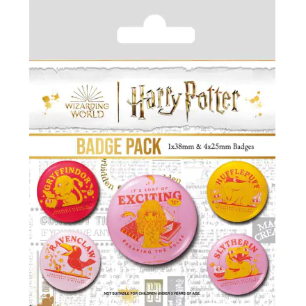 Harry Potter Pin-Back Buttons 5-Pack Witty Witchcraft - Sada odznaků s připínacím zavíracím špendlíkem fotografii produktu