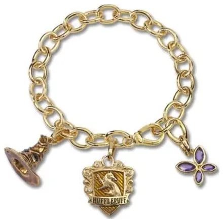 Harry Potter náramkový přívěsek Charm Bracelet Lumos Hufflepuff fotografii produktu