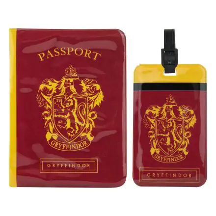 Harry Potter Pouzdro na pas a Štítek na zavazadlo Set Gryffindor fotografii produktu