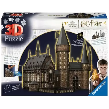 Harry Potter 3D Puzzle Bradavický hrad: Velká síň – Noční edice (643 dílků) fotografii produktu