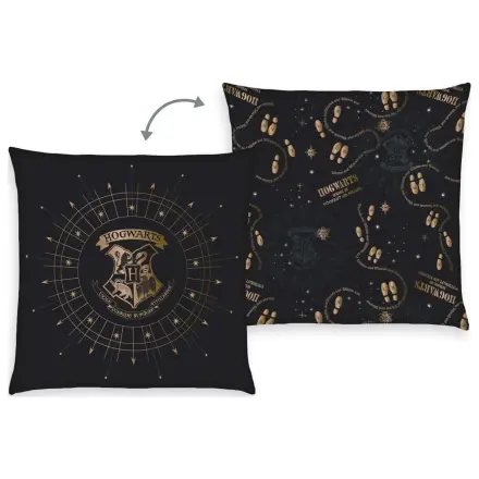 Harry Potter Polštář Hogwarts Crest & Marauder's Map 40 x 40 cm fotografii produktu
