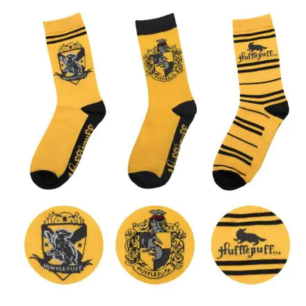 Harry Potter Ponožky 3-balení Hufflepuff termékfotója